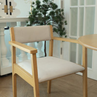 ราคา YKS HOME เก้าอี้ รุ่น อาร์มแชร์ Baleen เก้าอี้ไม้ยางพารา (แบบเบาะผ้าพนักพิงผ้า) เก้าอี้ทานอาหาร (12225096)