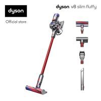 ราคา Dyson V8 Slim Fluffy Cordless Vacuum Cleaner เครื่องดูดฝุ่นไร้สาย ไดสัน Iron/Red (12321663)