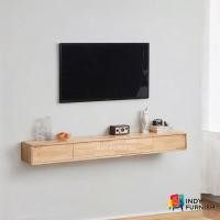 ราคา INDY FURNISH ชั้นวางทีวี ตู้ติดผนัง รุ่น Wall-01 สีธรรมชาติ 180x24x20 cm. (12736180)