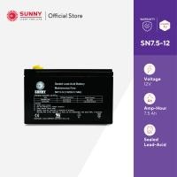 ราคา SUNNY เเบตเตอรี่เเห้ง SLA 12V 7.5Ah รุ่น SN7.5-12 Battery Sealed Lead Acid เหมาะสำหรับ ไฟสำรองฉุกเฉิน/UPS/ระบบเตือนภัย ดำ (10697704)