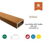 ราคา Thaiwoodmart ระแนง ไม้เทียม WPC คัดเสี้ยน สีสัก ASA 2.5x5x300 (cm) (12729201)
