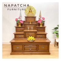 ราคา นภัชชา เฟอร์นิเจอร์ โต๊ะหมู่บูชา รุ่น NAPATCHA N9-43AL-001 สีไม้ 120 ไม้สไตล์ธรรมชาติ (10295203)