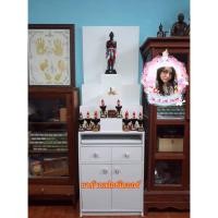 ราคา นาข้าวเฟอร์นิเจอร์ โต๊ะหมู่บูชาพระแบบลิ้นชัก สีขาวแบบมีถาด (10756741)