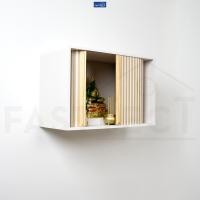 ราคา FASTTECT ตู้พระ มินิมอล หน้าบานเลื่อน ตู้พระ ขาว (10757000)