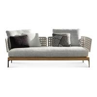 ราคา BUNISE Aurora ชุดโซฟาหวายสานกลางแจ้ง - 1-4 ที่นั่ง, มีที่วางของ, หวายสานมือ, เหมาะสำหรับสวน & ริมสระว่ายน้ำ 2-Seater Teak (12737164)