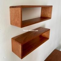 ราคา Touch Wood Loei - ชั้นวางของติดผนัง ทรงกล่อง | ชั้นวางของไม้แท้ | ชั้นไม้ติดผนัง กว้าง24*ส18*ย60cm (12730955)