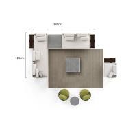 ราคา BUNISE Aurora ชุดโซฟาหวายสานกลางแจ้ง - 1-4 ที่นั่ง, มีที่วางของ, หวายสานมือ, เหมาะสำหรับสวน & ริมสระว่ายน้ำ Set 2 Teak (12737160)