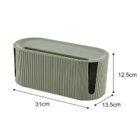 ราคา Have it กล่องเก็บสายไฟ ที่เก็บสายไฟ กล่องจัดสายชาร์จ กล่องเก็บอุปกรณ์ชาร์จมือถือ เก็บปลั๊กไฟ สายไฟไม่พันกัน ปลอดภัย 31 x13.5 x 12.5 cm. green (10817872)