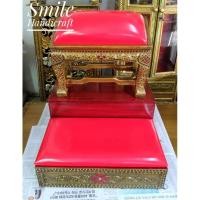 ราคา smile.handicraft โต๊ะรองกราบ โต๊ะกราบพระ โต๊ะกราบแบบมีที่รองเข่า แบบสีทองเก่า (10926440)