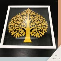 ราคา Chuno ต้นโพธิ์ทอง ต้นโพธิ์เงิน เสริมทรัพย์ เสริมบารมี ใส่กรอบรูปกระจกใส ทองคำประกาย (10947045)