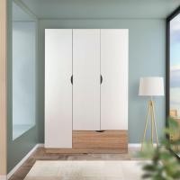 ราคา Koncept Furniture ตู้เสื้อผ้าบานเปิด ขนาด 120x60x180 ซม. รุ่น Havin