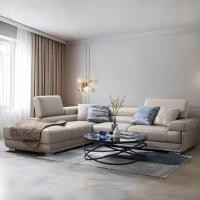 ราคา Sofa Solutions โซฟาเข้ามุมซ้าย รุ่น FIMBER#2 หนังแท้ สีเทา (290x230x70 cm.) แบรนด์ SB DESIGN SQUARE (12608210)