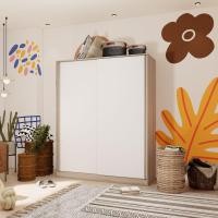 ราคา Looms ตู้เสื้อผ้าบานเลื่อน ขนาด 160 ซม. รุ่น PREMA สีโซลิดโอ๊คตัดสีขาว (160x60x200 ซม.) แบรนด์ LOOMS (12670491)