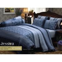 ราคา JESSICA 100% Cotton Silk Shine 6 ฟุต 6 ชิ้น ชุดเครื่องนอน ผ้าปูที่นอน ผ้าห่มนวม C1036 ชุด 6 ฟุต 6 ชิ้น (12505963)