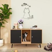 ราคา Tomato CatZ ตู้แมว Sabai Cat cabinet กว้าง110ซม | ตู้แมวอเนกประสงค์ ห้องน้ำแมว ที่ลับเล็บแมว TC-CC-SB-02-โอ๊ค&ดำ (12742078)