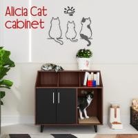 ราคา Tomato CatZ ตู้แมว Alicia Cat cabinet กว้าง84ซม | ตู้แมวอเนกประสงค์ ห้องน้ำแมว ที่ลับเล็บแมว TC-CC-AC-01-วอลนัท (12742110)