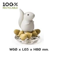 ราคา Qualy(ควอลี่) Squirrel & Acorn Pin Holder + Push Pin เข็มหมุดติดบอร์ด พร้อมที่เก็บ ดีไซน์ กระรอกน้อย White (12273487)