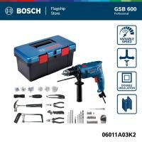 ราคา Bosch สว่านกระแทก GSB 600 และ ชุด Fisherman boxes Impact Drills Blue (12623918)