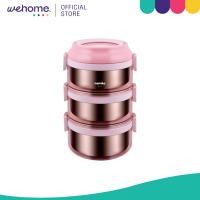 ราคา NAMIKO ปิ่นโตสแตนเลส 3 ชั้น รุ่น 6586-2 ขนาด 2,350 มล. สีชมพู (12645590)