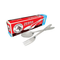 ราคา หัวม้าลาย ช้อน-ส้อมลาย "หยดน้ำ" แพ็ค 12 (12697867)