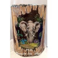 ราคา ปั้นแปะ by เก๋เก๋ เก้าอี้จากขวดน้ำพลาสติก รุ่นช้างไทย สีลายไม้ ช้างพลาย (12736663)