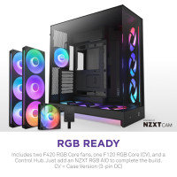 ราคา NZXT H9 FLOW RGB+ (2025) Black CM-H92FB-P1 Large Dual-Chamber Mid-Tower ATX Airflow Case with RGB and Control Hub (12721743)