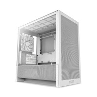 ราคา NZXT H3 FLOW White **รองรับ Micro-ATX** Micro-ATX Airflow Case (12721733)