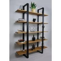 ราคา DD CHALOENCHAI ชั้นวางของ 5 ชั้น โครงเหล็ก+ไม้จริง Old pine 35x240x200cm (10699770)