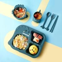ราคา KIDSHOUSE จานเด็ก ชุดจานข้าวเด็ก set 4 ชิ้นจานข้าวเด็ก ทำจากเยื่อไผ่ เหมาะสำหรับเด็ก อุปกรณ์ทานอาหารเด็ก สี 60x40x5cm ไดโนฟ้า set 6 ชิ้น (10731853)