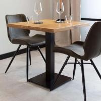 ราคา DD CHALOENCHAI FURNITURE โต๊ะร้านอาหารไม้จริง โต๊ะร้านกาแฟไม้จริง Old pine ขากลมดำ ไม้กลม60cm (12012760)