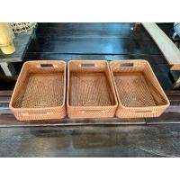 ราคา บ้านรักษ์สาน ตะกร้า ใส่ผักใส่ผลไม้ ตะกร้าใส่ของในรถยนต์ ใส่ของไปปิกนิก ใช้เป็นตะกร้าผ้าได้ สานจากวายแท้ทั้งต้น (12737666)