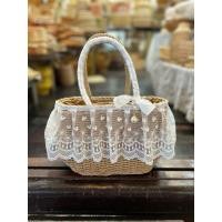ราคา บ้านรักษ์สาน กระเป๋า สานจากเชือก และสานจากหวายแท้ แต่งลูกไม้ แต่งขนมิ้ง มีบุผ้าด้านใน แบบ 4 (12737816)
