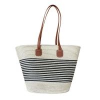 ราคา บ้านรักษ์สาน กระเป๋าสาน สะพายข้าง ใบใหญ่ บุผ้า มีซิป มี 3 ลายให้เลือก ทรงสวยมาก แบบ 4 (12737889)