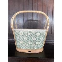 ราคา บ้านรักษ์สาน ตะกร้า ใส่ของทำบุญ หวายแท้ทั้งใบ สานยกดอกลายพิเศษ สานแบบละเอียดพิเศษ M/3 (12738057)
