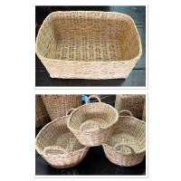 ราคา บ้านรักษ์สาน ตะกร้า ใส่ผ้า ผลไม้ ใส่ของ ที่นอนหมา แมว สานจากหวายแท้ทั้งต้น ทั้งชิ้น เหลี่ยม M (12737667)