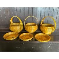 ราคา บ้านรักษ์สาน ตะกร้า ใส่ของวินเทจ ตะกร้าหมาก คลาสสิค มีฝา ทรงสวย ทนแข็งแรงมาก (12737575)