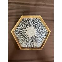 ราคา บ้านรักษ์สาน ถาดหวาย หกเหลี่ยม ใช้เสริฟ ใส่ขนม วางขวดแก้วน้ำ มี 3 ขนาดให้เลือก 1,L/ 35 cm (12738518)