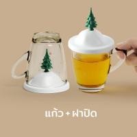 ราคา Qualy (ควอลี่) Winter Mug Glass Cover แก้วพร้อมฝาครอบ ดีไซน์ ต้นคริสต์มาส ใช้คว่ำแก้ว normal (12274179)
