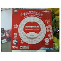 ราคา TOSHIBA SHINING หลอดไฟ LED แผงไฟ กลม แม่เหล็กพร้อมใช้ 24W / 40W แสงขาว LED Magnetic Circular Lamp - ต่อไฟตรง SAKURA แผ่นชิป 30W (12750326)