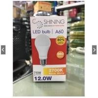 ราคา TOSHIBA SHINING หลอดไฟ LED 5W / 7W / 9W / 12W /15W ขั้ว E27 SHINING 12W แสงวอร์ม (12750911)