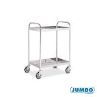 ราคา Jenstore JUMBO รุ่น ST2-4006D รถเข็นถาดสเตนเลส 2 ชั้น มือจับ 2 ข้าง รถเข็น 200 กก. (10500856)