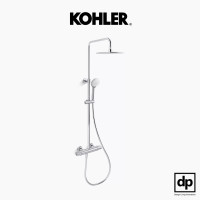 Kohler ก๊อกผสมยืนอาบระบบเทอร์โมสแตทติกพร้อมชุดฝักบัวสายอ่อนและชุดฝักบัวก้านแข็ง รุ่น K-97822T-9-CP