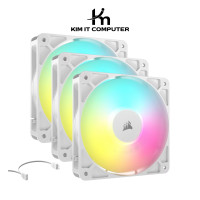 ราคา CORSAIR RS120 ARGB White 3x120mm Triple Pack CO-9050185-WW PWM Fans (12722518)