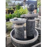 ราคา เคียงตะวันรับจัดสวน น้ำพุโมเดิร์น3ชั้นน้ำล้นในสวนน้ำล้นหินทรายน้ำล้นเสริมฮวงจุ้ยน้ำพุหน้าบ้านน้ำล้นราคาโรงงาน สีดำจุด (12751901)