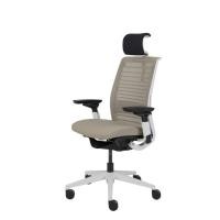 ราคา Modernform เก้าอี้เพื่อสุขภาพ Steelcase รุ่น THINK V2 ที่พิงศีรษะ ขาขาว /ADJ.LUMBAR เบาะผ้า/พนักตาข่าย brown (12453527)