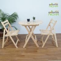 ราคา Baanmainicha ชุดโต๊ะกาแฟ โต๊ะอาหาร พับได้ 2 ที่นั่งโต๊ะ1+เก้าอี้2 ชุดโต๊ะกาแฟ (กลม) 75cm (10444151)