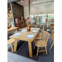 ราคา Sopha Funiture โต๊ะอาหาร Teak Wood 6 ที่ + ม้านั่ง TF-0002 สีไม้สัก 200 x 100 x 75 cm. (10722844)