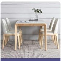 ราคา ชุดโต๊ะอาหารลายหินอ่อนสังเคราะห์ PJ030 หน้าโต๊ะลายหินอ่อน ขนาด160*80*66ซม. เก้าอี้ ขนาด 43*41*85 ซม.(4 ตัว) (10723065)