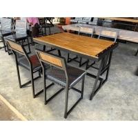 ราคา Loft Style Wood ชุดโต๊ะขา A ขอบเหล็ก พร้อมเก้าอี้พนักพิงหลังตาข่ายเบาะนั่ง 4 ตัว ขนาด 80x120x75 cm ไม้สัก (10738761)