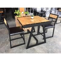ราคา Loft Style Wood ชุดโต๊ะขา A ขอบเหล็ก พร้อมเก้าอี้พนักพิงหลังตาข่ายเบาะนั่ง 2 ตัว ขนาด 80x80x75 cm ธรรมชาติ (10738778)